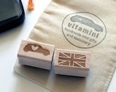 MINI Cooper heart and Union Jack Rubber Stamp set