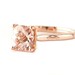 Cushion Morganite Ring 14K Rose Gold Morganite Engagement Ring Solitaire 14K White Yellow Rose Gold