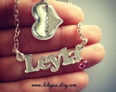 PETIT name necklace laser cut