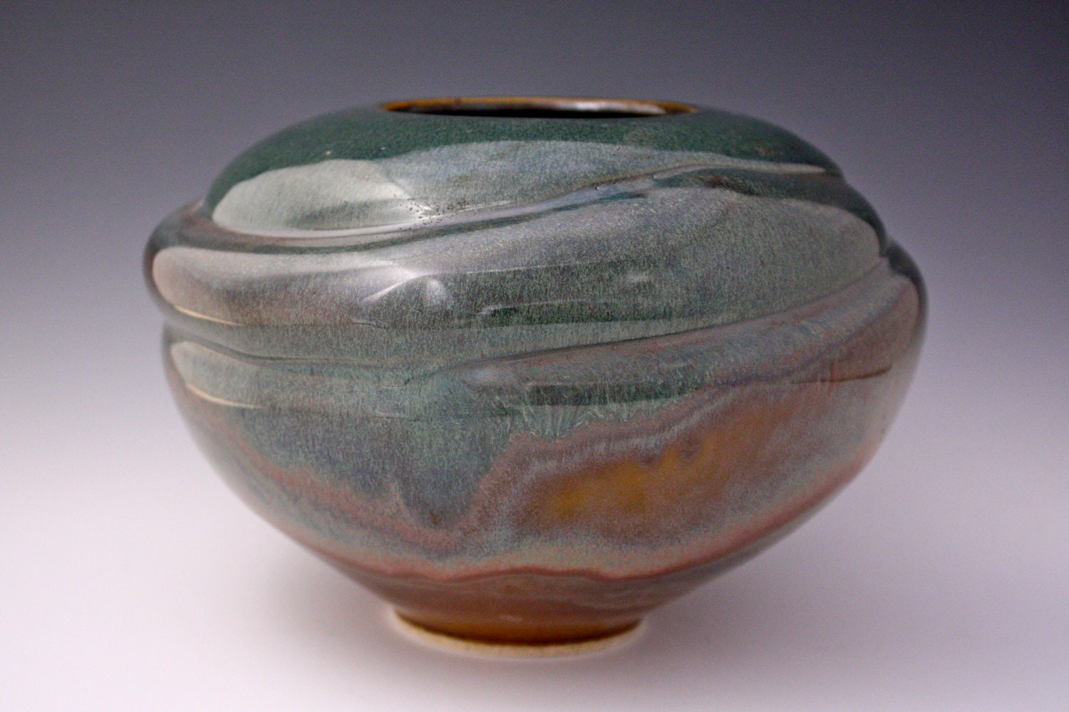 Ceramic Altered Wave Vase for Home Decor Ceramic Pottery