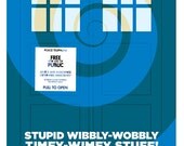 Doctor Wibbly Wobbly Belated B-day Geeky Greeting Card