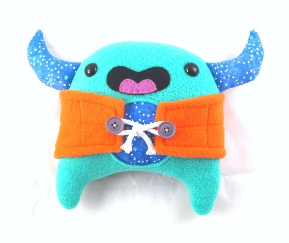Floatee in Blues - Plush Monster with Life Jacket