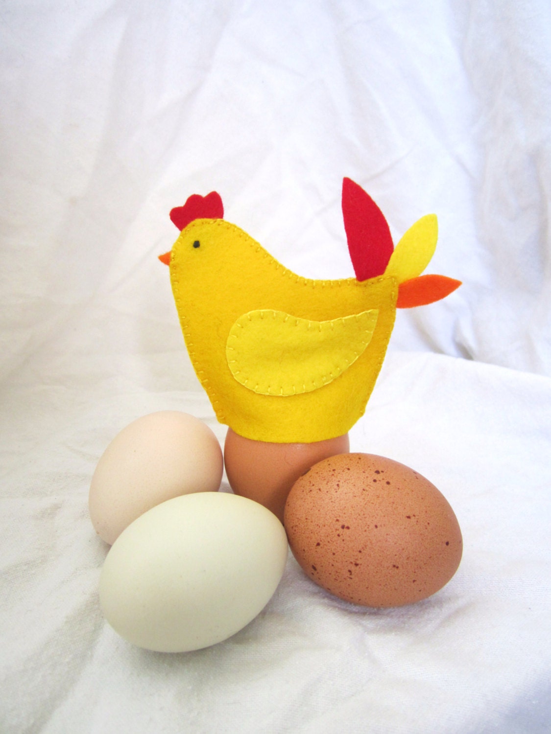 Gold Egg Cozies - Set of 2 Hens that Decorative Hold Soft Boiled Eggs