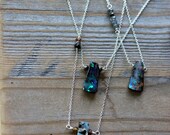 Ready To Ship Australian Boulder OpalNecklace With Labradorite, Pyrite Accent Beads