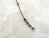 Sketch 2 Pendant - forest inspired long black curvy branch pendant