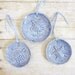 Sea Turtle Ornament Blue Handcrafted Pottery Ceramic Christmas Ornament Set of Three