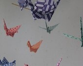 SALE 20% Off - Large Chiyogami Crane Mobile - Japanese Traditional Patterns