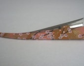 Large hair clip - golden rod (Japanese print)