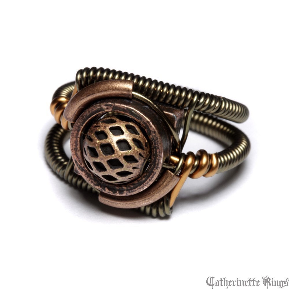 Steampunk Jewelry - RING - Copper (Custom size available - see description)