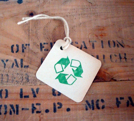 Recycle Symbol Tags, Recycled Gift Tags, Etsy labels, recycled price tags