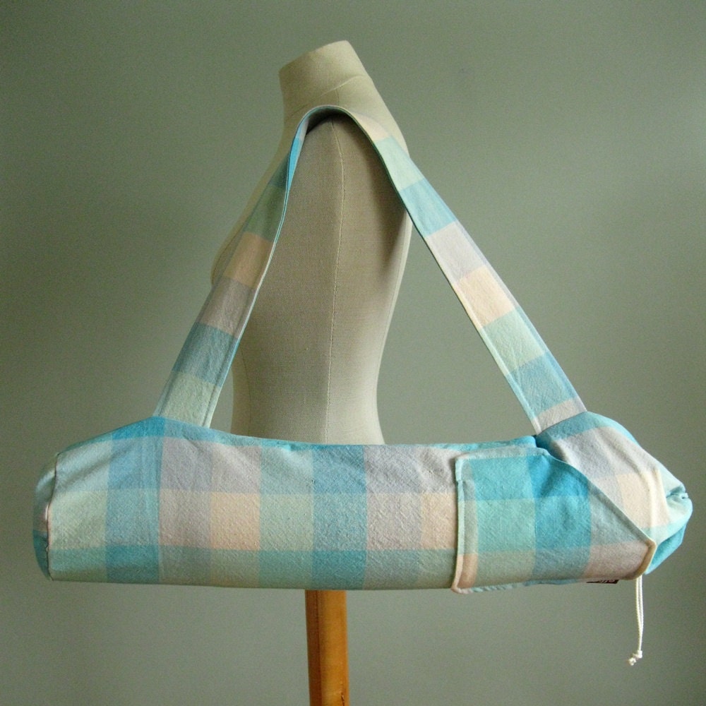 Yoga Mat Bag - Mint and Turquoise