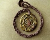 Ceramic Grateful Dead Stealie Hemp Necklace
