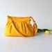 Pleated Bag in Canary Yellow - Small - adjustable strap / top ZIPPERED CLOSURE / Christmas gift / Holiday / For women / Teens / For her