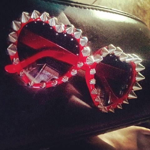 SPIKED Heart Shaped LOLITA Sunglasses Sunnies UV One Size Torture Couture More Colors