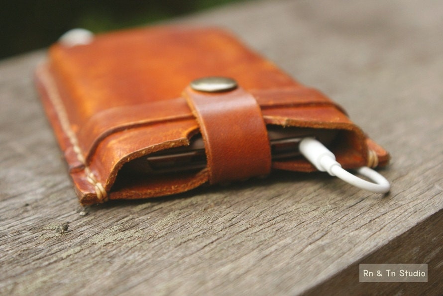 NEW iPhone 5 Case Hand Stitched Leather Sleeve - Vintage Rustic style - Unisex Him / Her Gift