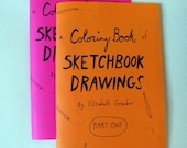 A coloring book of sketchbook drawings