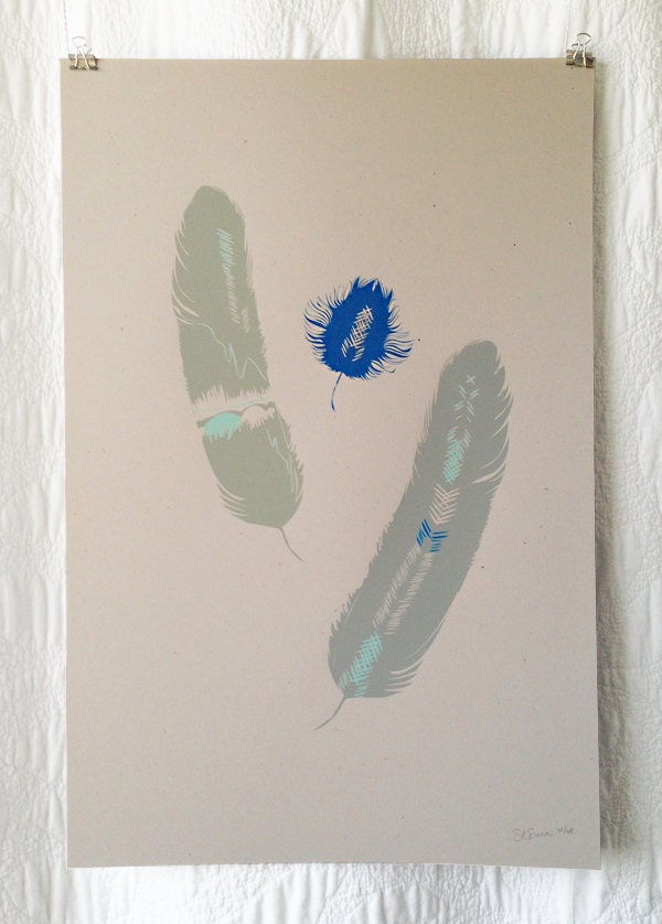 Feathers Screen Print