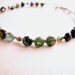 Beaded gemstone bracelet sterling silver Green tourmaline
