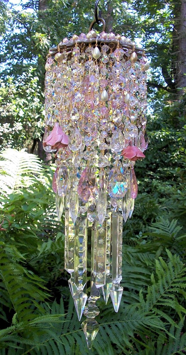 Summer Goddess Antique Crystal Wind Chime on hold