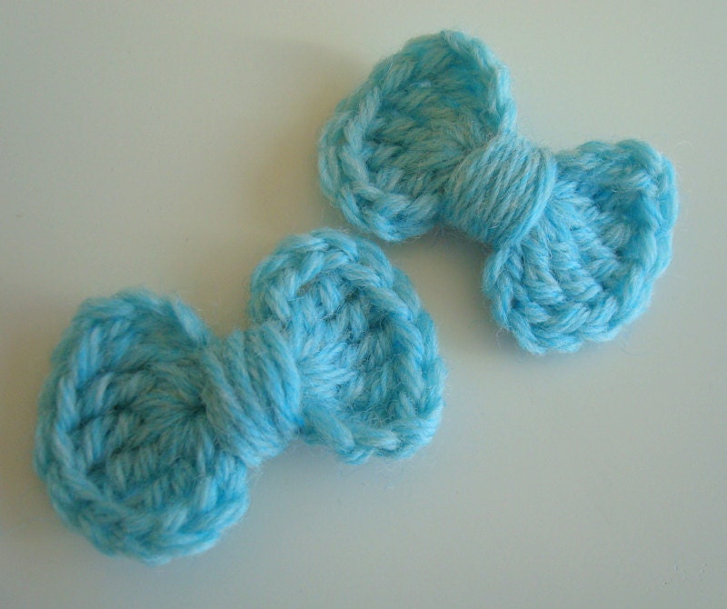 Mini Crochet Bow Hair Clips - Set of 2
