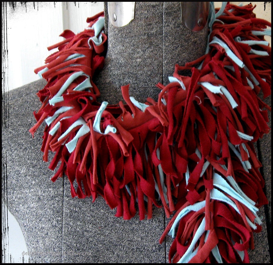 Refashioned Tee Shirt Boa Scarf