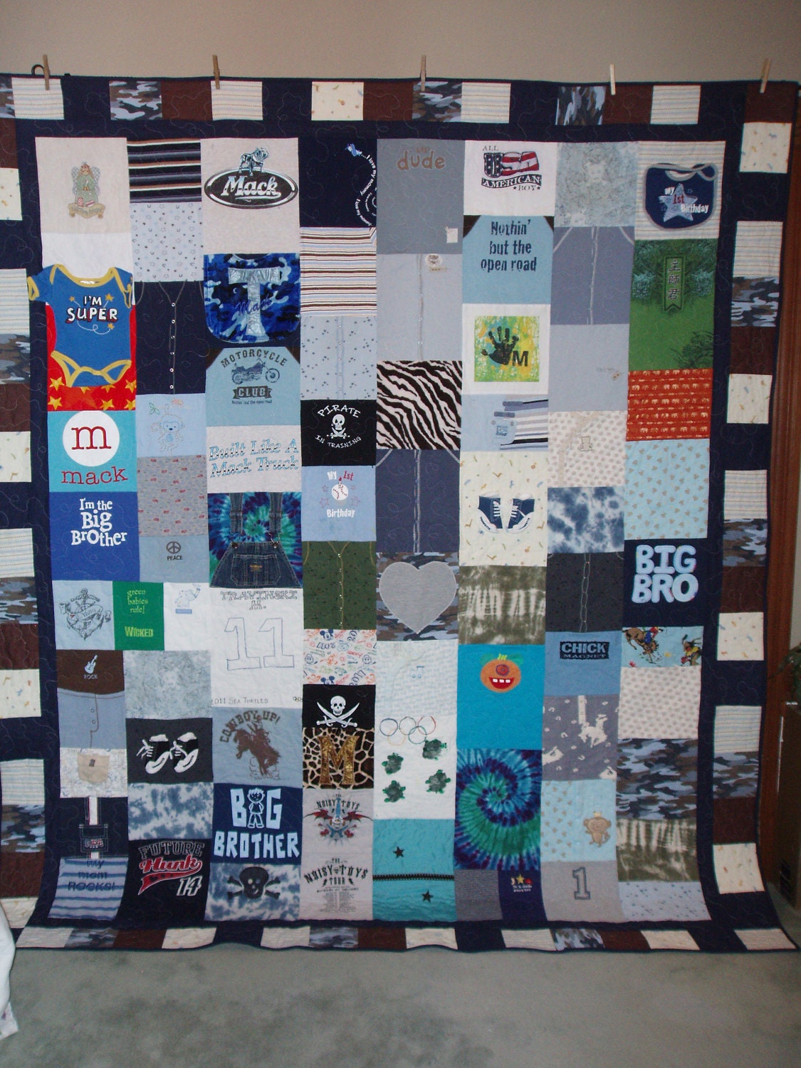 Queen Size Quilt made from baby clothes - CUSTOM ORDERS