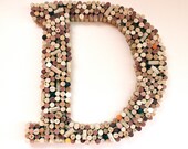 Custom Wine Cork Wall Art.  Monogram letter.  Choose your Letter.  Wine cork board home decor, wall hanging.