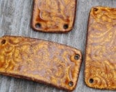 Pottery Cuff Bead in Molasses