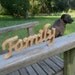 family sign oak wood shelf sitter word art