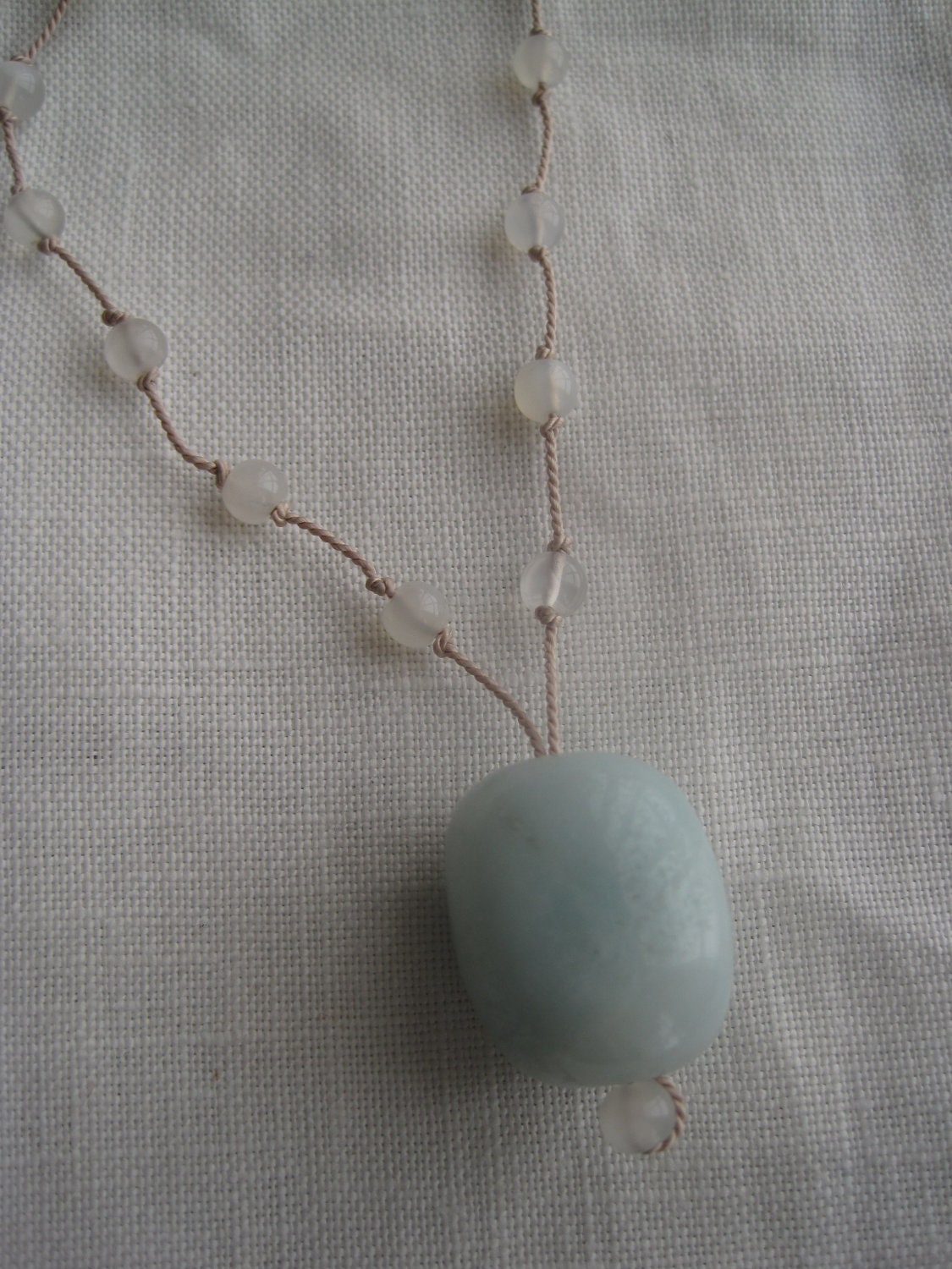 moonstone and aqua necklace