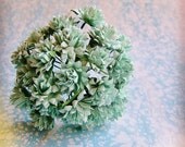 Aqua Dahlias Vintage style Millinery Flower Bouquet - for decorating, gift wrapping, weddings, party supply, holiday
