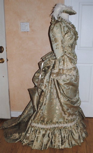 Victorian Bustle Gown Mina Dracula Gown Brocade or Silk Custom Your Size/Color
