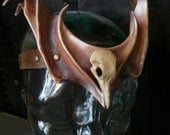 Faux Bird Skull Leather Crown