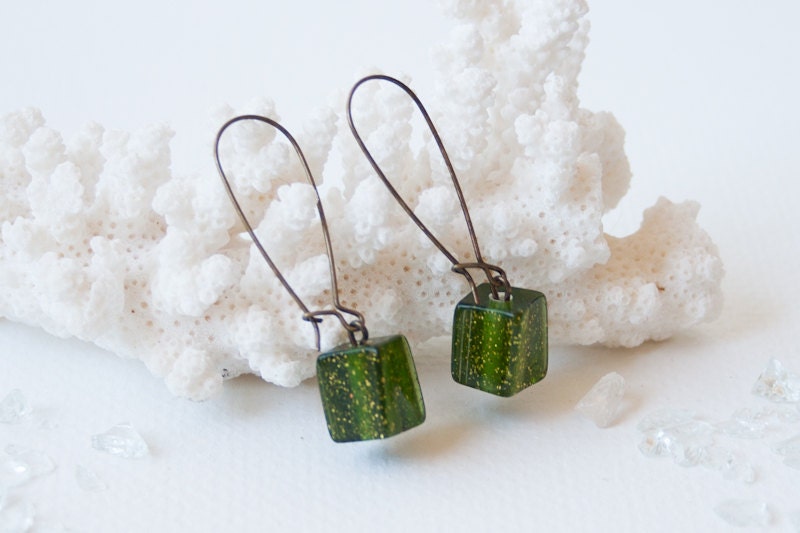 Emerald City - dangle earrings