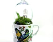 Teacup Planter / Vintage Cup / Birds / Miniature Garden