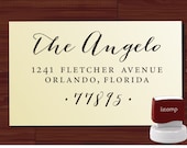 Calligraphy Handwriting Script Custom Return Address Stamp - Personalized SELF INKING Wedding Stationery Stamper - Style 1280J
