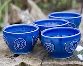 Blue Serving Bowls Set of Four by Bunny Safari