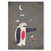 Wall Art, Monster, Yeti, Friendly, Starlight, Night, Home Decor, Art Print, Poster, 18 x 24