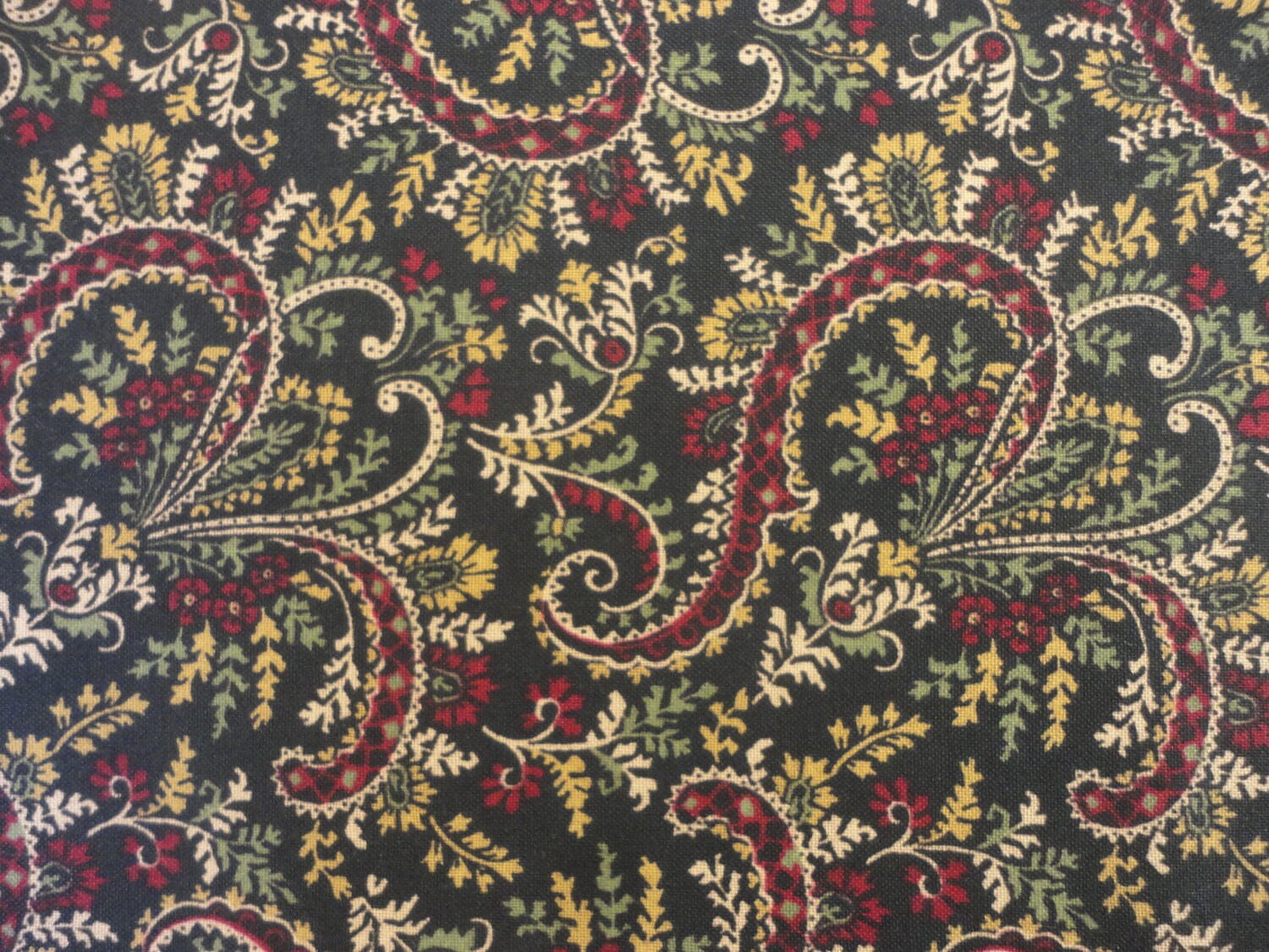 Black Paisley Fabric