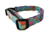 Pretty Dog Collar, Fabric Dog Collar, Kaffe Fassett Designer Dog Collar