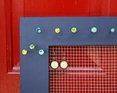 CUSTOM jewelry holder Earring frame Jewelry display Handpainted nail hooks. Handmade in the USA Wooden frame (small version) WALLFLOWER