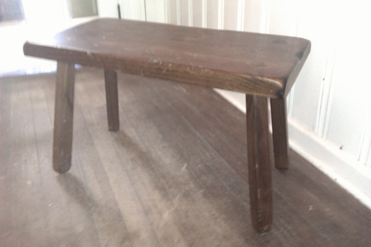 vintage pine bench rustic  can be painted distressed cottage prairie