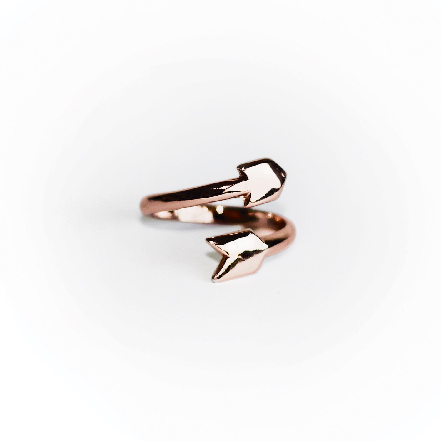 ARROW RING - Copper and dipped enamel - Seafoam original
