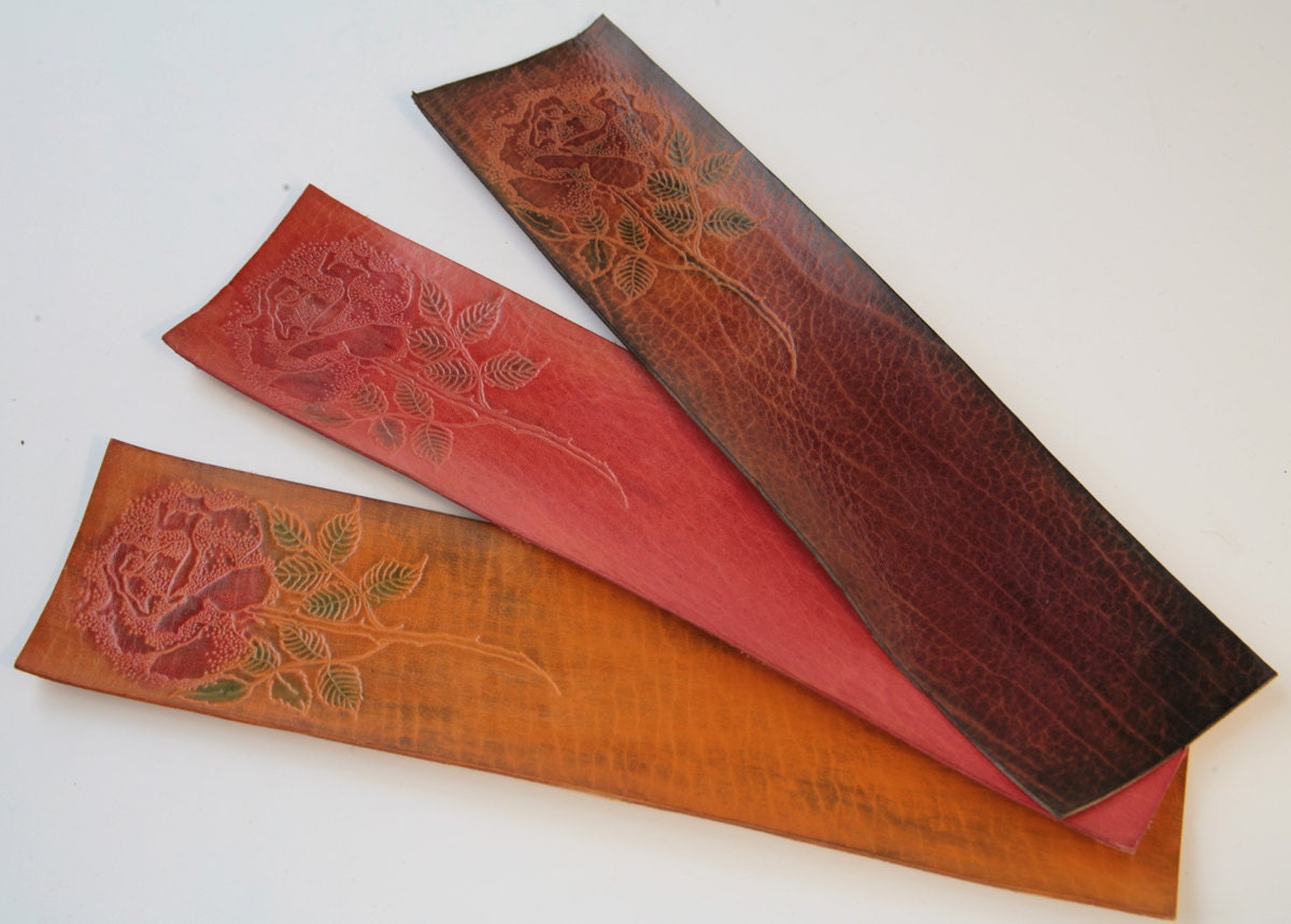 Leather Rose Bookmark