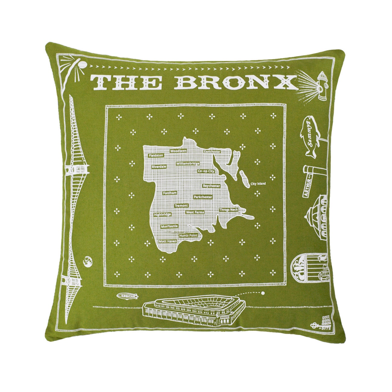 Bronx pillow - green