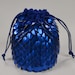 Scale mail Dice Bag of Holding Knitted Dragonhide Blue