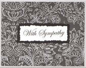 Black & Gray Sympathy Cards - Set of TEN