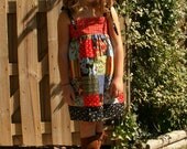 Black Licorice  Knot Dress.Tunic.....Pink Petunia Pearl......Little Girls 12 month - 6