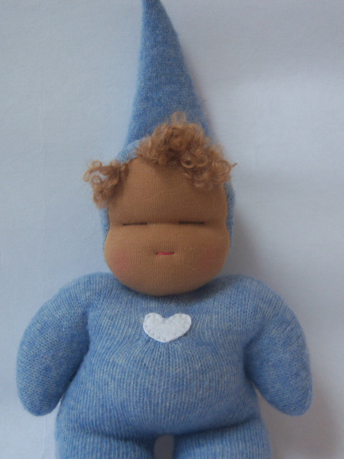 Baby Wlison - Blue Sweetheart Baby - Waldorf Plush Doll