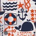 1 yard Ahoy Matey : Nautical Whales Sailing Ocean Kids Fabric Michael Miller Designer Quilt Fabric